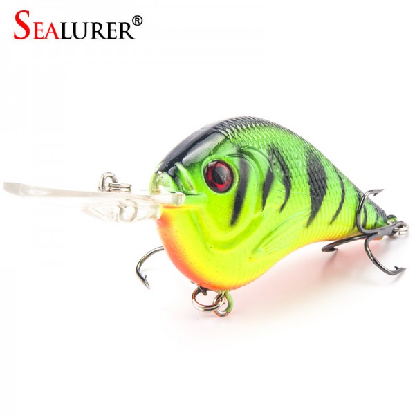 SEALURER 1PCS Fishing Lure Deep Swimming Crankbait 9.5cm 11.5g Hard Bait 5 Colors Available Wobbler Slow Floating Fishing Tackle