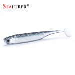 SEALURER Brand Jig Head Soft Lure 2.2g 7.5cm Fishing Shad Worm Bait Soft Lure Fly Fishing Bait Fishing Lures 6pcs/lot