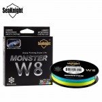 SeaKnight Monster W8 Multi-Color 8 Strands Fishing Line Braid 300M Wide Angle Technology PE Lines For Sea Fishing Wire 20-100LB 