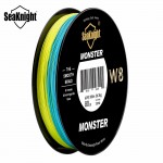 SeaKnight Monster W8 Multi-Color 8 Strands Fishing Line Braid 300M Wide Angle Technology PE Lines For Sea Fishing Wire 20-100LB 