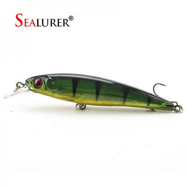 Sealurer Brand 1PCS Laser Minnow Fishing Lure 11CM 13G pesca hooks fish wobbler tackle crankbait artificial japan hard bait