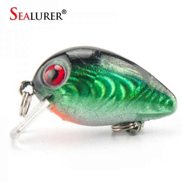 Sealurer Brand 1pcs 1.5g 3cm Topwater Crazy Wobbler Japan Mini Fly Fishing Crankbait Minnow Lure Floating Hard Baits 1pcs/lot