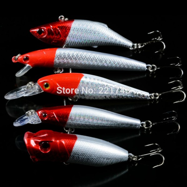 Set Mixed Fishing Lures 5pcs/Lot  Fishing Wobbler Crankbait Fishing Tackle Artificial Make 5 Model Quality Professional Bait