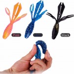 Sougayilang 14g 12cm 3 Colors Soft Fishing Lure Lifelike Rubber Worm Shrimp Fishing Bait Wobbler Jigging Winter Fishing Lure 