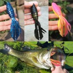 Sougayilang 14g 12cm 3 Colors Soft Fishing Lure Lifelike Rubber Worm Shrimp Fishing Bait Wobbler Jigging Winter Fishing Lure 