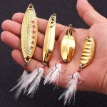 Sougayilang 15-30g Metal Fishing Lures Hard Baits 4 kinds Spoon Fishing Lures Mepps Winter Fishing Lures