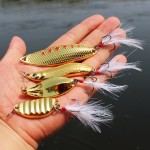 Sougayilang 15-30g Metal Fishing Lures Hard Baits 4 kinds Spoon Fishing Lures Mepps Winter Fishing Lures