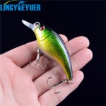 Special Offer New Arrival Hot Sale 1PCS Hard Crank Crankbaits Slow Floating Plastic Bait 3D Eyes Treble Hooks Fishing Lure Bass