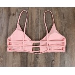 Strappy Bandage Snakeskin Pattern Bralette Swimsuit Women Swimwear Push Up Bikini 2016 Bathing Suit Brazilian Sexy Biquini E631 