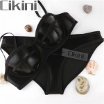 Swimwear Woman Neoprene Material Bikinis Women New Summer 2015 Sexy Swimsuit Bath Suit Bikini set Bathsuit Biquini Cikini