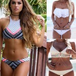 Swimwear Women Swimsuit Push Up Swimwear Female 2017 Sexy Bandeau Bikini Ladies Brazilian Beach Bathing Suit bandage Bikini Set 