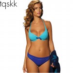 TQSKK 2017 New Sexy Bikini Push Up Swimwear Women Swimsuit Retro Vintage Beachwear Bathing Suits Bikini Set Plus Size Swimwear