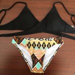 TQSKK 2017 Sexy Criss Cross Bikini Brazilian Bandage Swimsuit Women Push Up Swimwear Bikini Set Wrap Top Bathing Suits Biquini