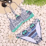 TQSKK Bikinis Women 2017  Swimwear Female Bikini Swimsuit Brazilian Beach Bathing Suits Retro Vintage Print Beachwear Biquini