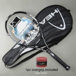 Tennis beginner's racket Head Carbon fiber Tennis Racket Racquets Equipped with Bag and 1pc overgirp Tennis Grip Size: 4 1/4