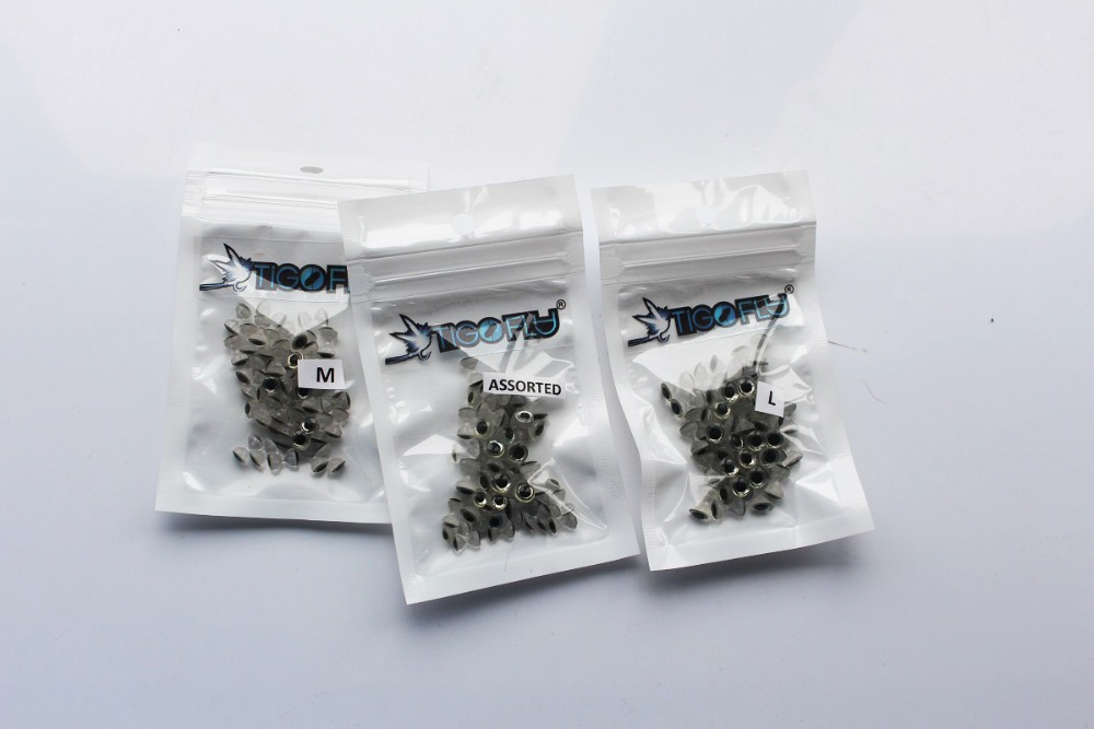 Tigofly 40Pcs/Lot 3 Sizes 3D Realistic Plastic Dumbbell Fish Eyes Fly