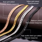 U7 Classic Snake Chain Bracelet And Necklace Set For Men Gift Wholesale Trendy African Dubai Silver/Gold Color Jewelry Sets S374