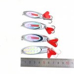 Upgraded Spoon Fishing Lure 10/14/21/28g Spoon Lures with Red Tail Treble Hook Metal Lure for Fishing Hard Bait Fly Fishing