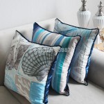 Vintage Blue Geometric Linen Cotton Pillow Fish And Sheep Home Decor Cushion Decorative Throw Pillows 45X45CM cushion wholesale 