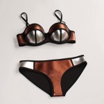 Women's New Sexy Bikini neoprene Swimwear Swimsuit Bath Suit Set Push Up High Quality 