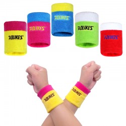 Wrist Support Protect Brand Wristband Aolikes 1 Pair Multicolor Common Basketball Badminton Sports Protection Wristbands