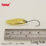 YAPADA Spoon 007 Loong Scale 1.5g 24mm 6pcs/lot Multicolor Metal Spoon Fishing Lures