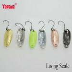 YAPADA Spoon 007 Loong Scale 2.5g 28mm 6pcs/lot 6 colors Metal Spoon Fishing Lures