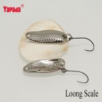 YAPADA Spoon 007 Loong Scale 2.5g 28mm 6pcs/lot 6 colors Metal Spoon Fishing Lures