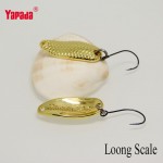 YAPADA Spoon 007 Loong Scale 2.5g 28mm 6pcs/lot 6 colors Metal Spoon Fishing Lures