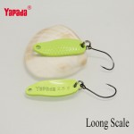 YAPADA Spoon 007 Loong Scale 2.5g 28mm 6pcs/lot 6 colors Metal Spoon Fishing Lures