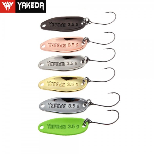 Yapada 6Pcs/lot 3.5g 2.5g 1.5g Loong Scale Metal Spoon Fishing Lure Spoon Sequin Paillette Hard Baits