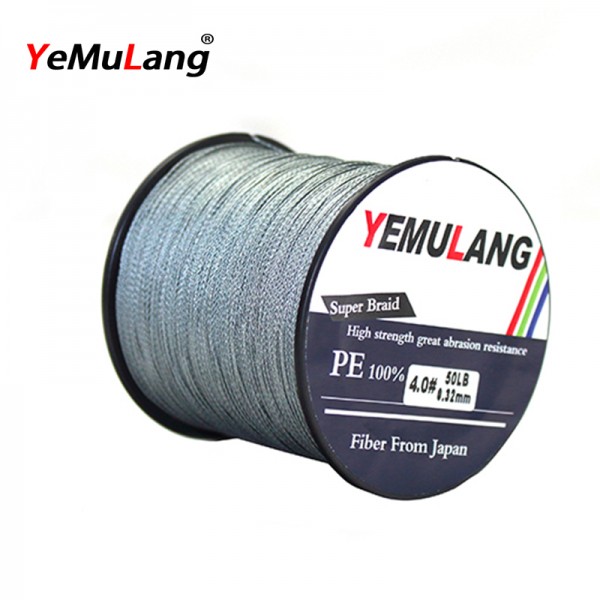 YeMuLang Brand Super Strong 300M 4 stands Multifilament PE Braided Wire Fishing Line For Fishing Tools Ponds Fly Fishing Thread