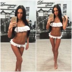 biquini retro Ruffle Bikini Set Women Sweet Padded Swimsuit Vintage Micro Swimwear maillot de bain Halter Top Bathing Suit H255