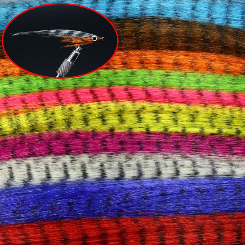 10Packs-10Colors-Assortment-Fly-Fishing-zebra-stripsampveins-pseudo-hair-Fibers-Black-barred-Synthet-32555973268