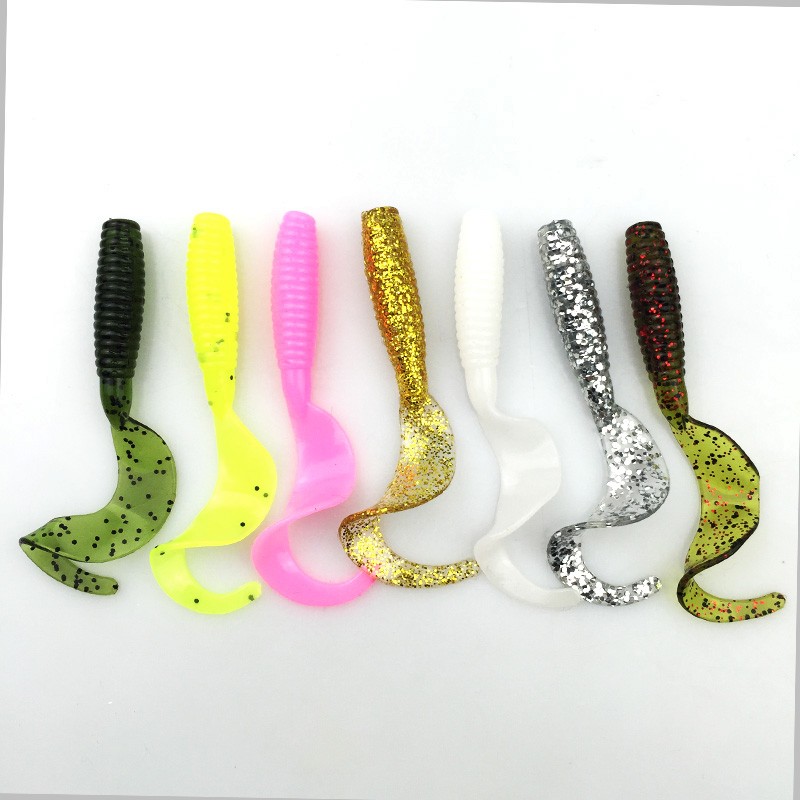 12-pcs--bag-Artificial-Curly-Tail-Maggot-Grub-Worm-Fishing-Lures-Soft-Grubs-smell-65cm-182g-for-Sea--32688112788