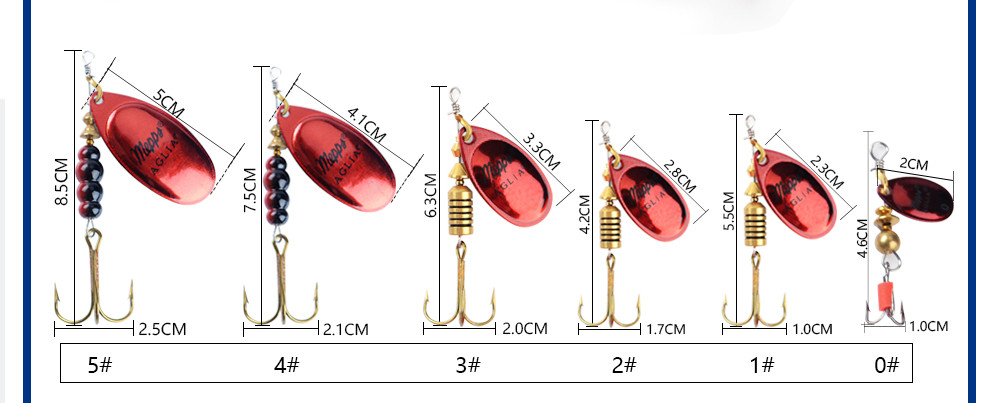 1PC-3-Color-Size0-Size5-Fishing-Hard-Lure-Bait-Leurre-Peche-Mepps-Spoon-Fishing-Tackle-Vissen-Pesca--32714459642