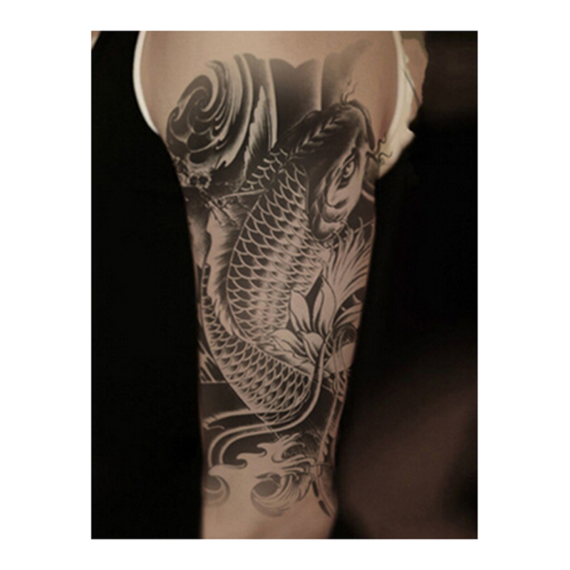 1Pcs-Hot-Black-Fish-Waterproof-Tattoo-Stickers-On-Arm-On-The-Body-Fake-Tatoo-Sleeve-For-Women-Body-A-32671726873