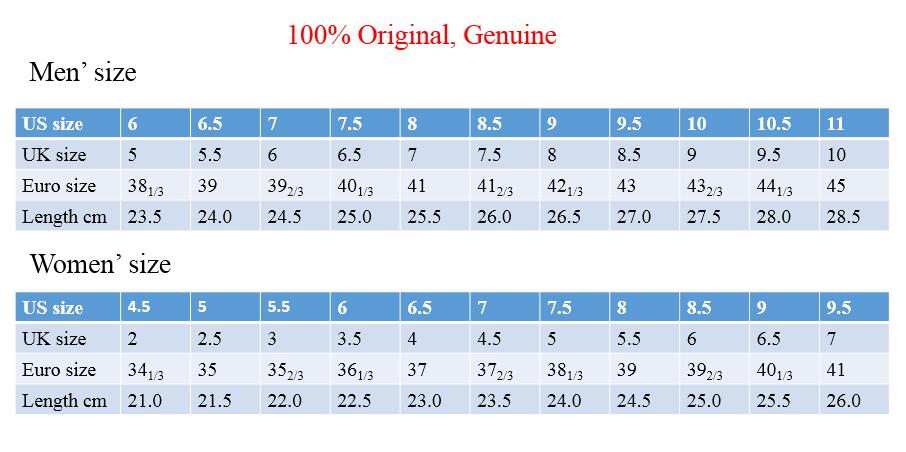 Li Ning Shoes Size Chart