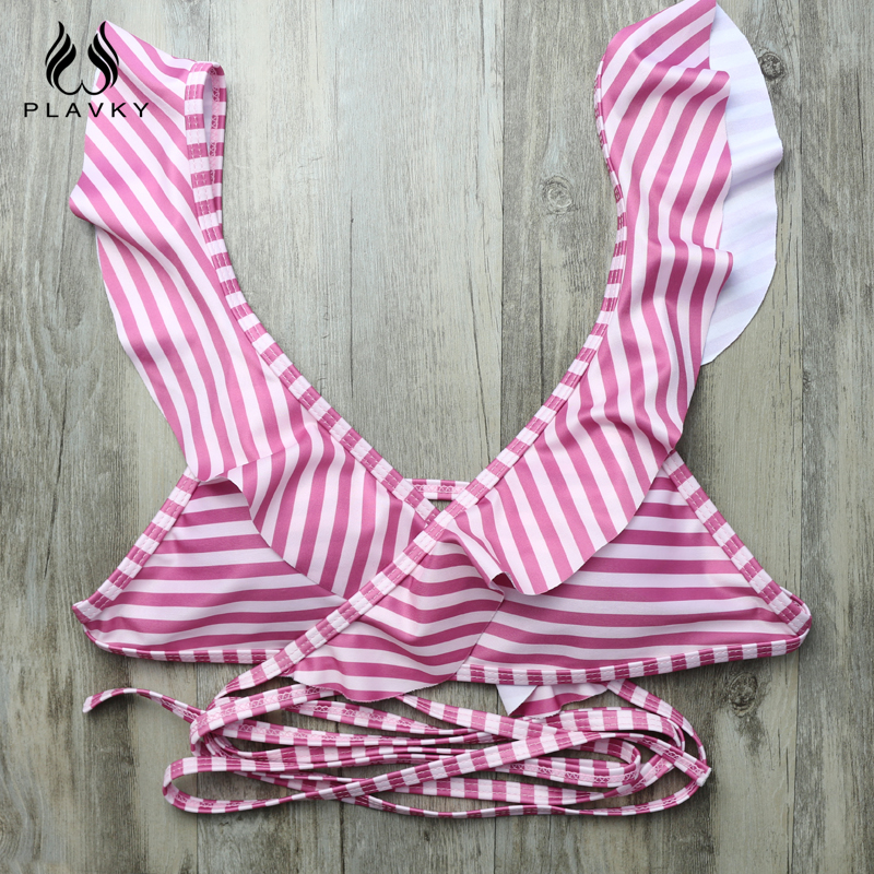 2017-Sexy-Pink-Striped-Ruffled-Biquini-Strappy-Swimsuit-Swim-Wear-Bathing-Suit-Bandage-Swimwear-Wome-32801634056
