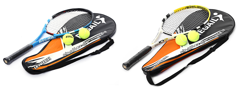 2ColorsREGAILTennisRacketRaqueteDeTennisCarbonAluminumAlloyFrameRegularGradeUnisexTennisRacketCellosilkThread-32695467923