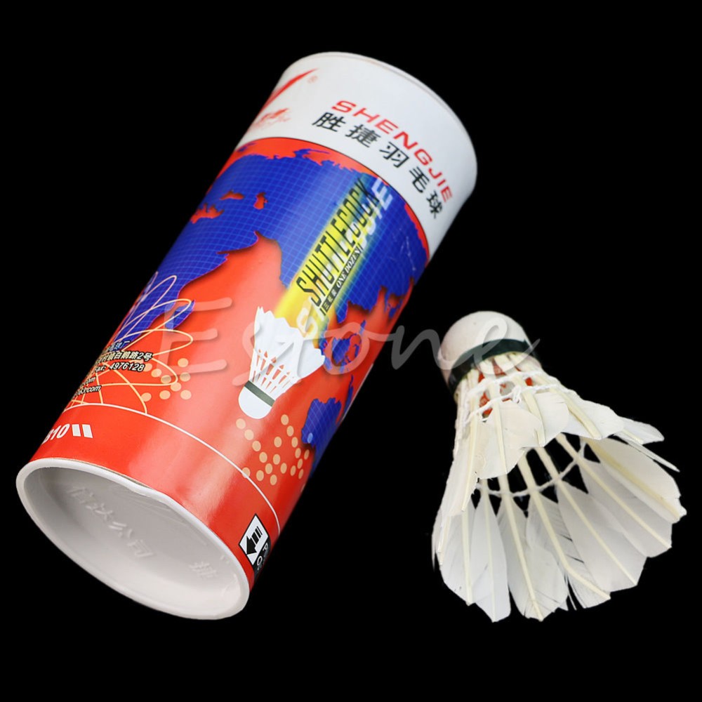 3pcs-Training-White-Goose-Feather-Shuttlecocks-Badminton-Game-Sport-Competition-32598942424