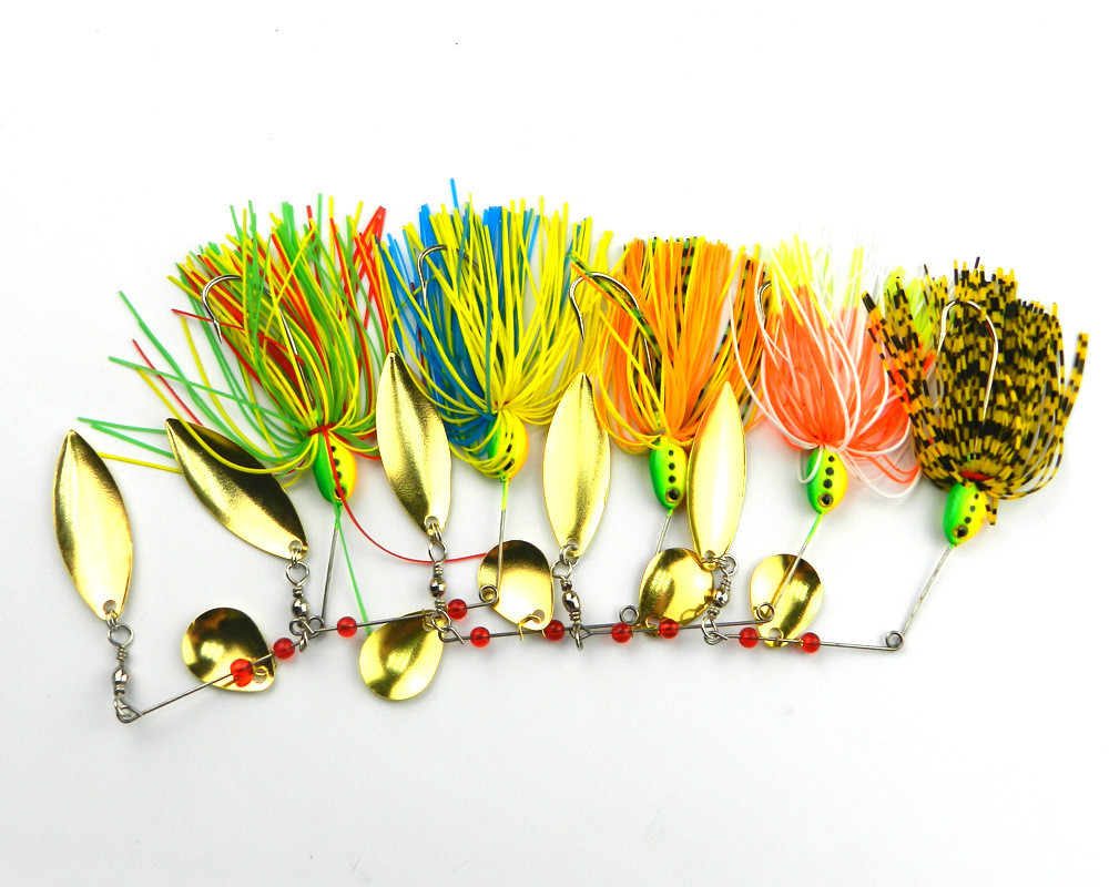 5pcs-163g-Spinnerbait-Black-Large-Mouth-Bass-Fish-Metal-Bait-Sequin-Beard-Pike-Fishing-Tackle-Rubber-32789660553