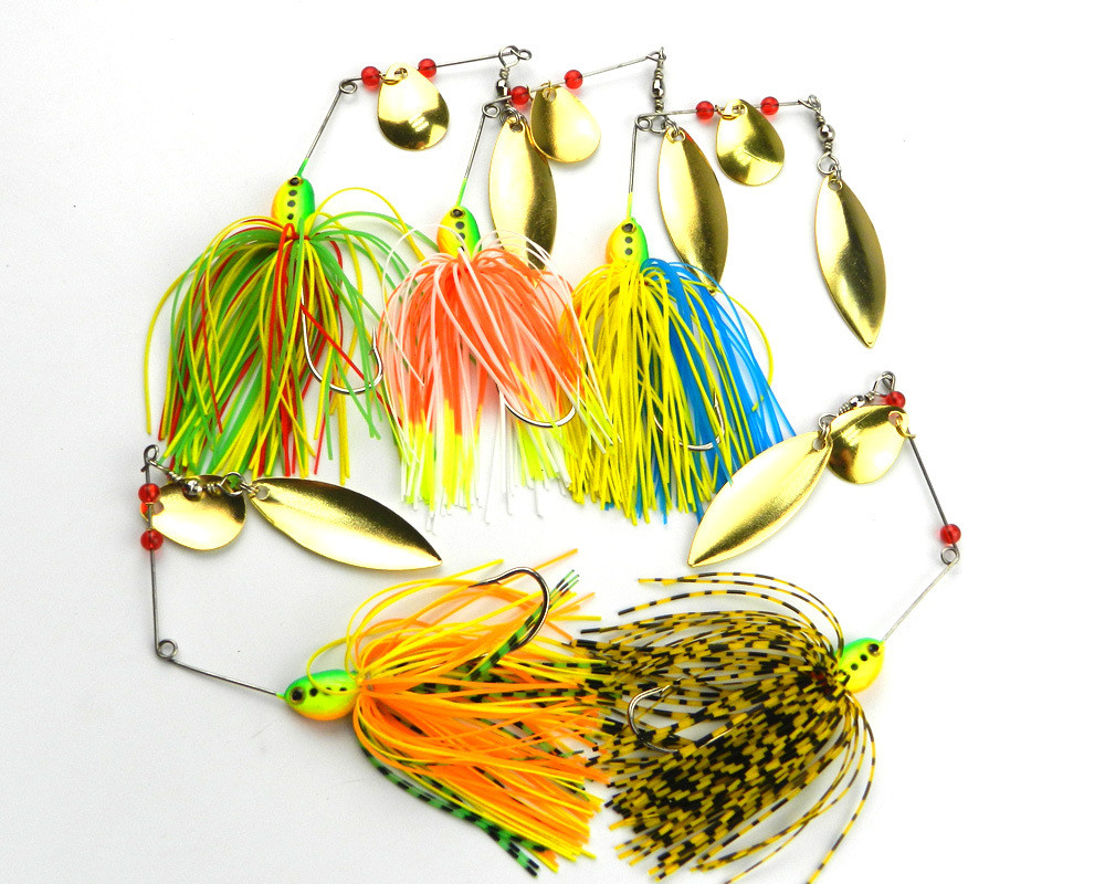 5pcs-163g-Spinnerbait-Black-Large-Mouth-Bass-Fish-Metal-Bait-Sequin-Beard-Pike-Fishing-Tackle-Rubber-32789660553