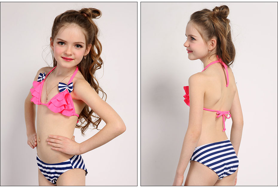 Andzhelika-2017-New-Bikinis-Set-Children39s-Swimsuit-Cute-Bow-Solid-striped-Bottom-Girls-Swimwear-Sw-32794127546