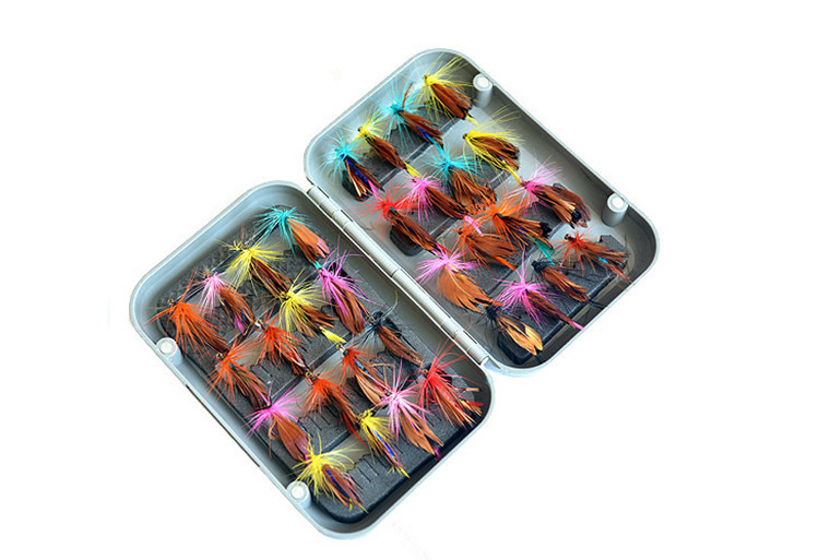 Attractive-32pcs-Boxed-fly-fishing-lure-set-Artificial-bait-trout-fly-fishing-lures-hooks-tackle-wit-32366007412