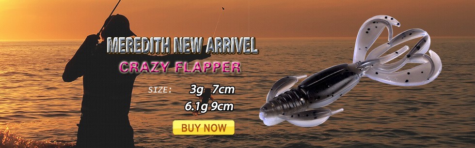 MEREDITH-Fishing-Lures-Crazy-Flapper-70mm3g-10pcLot-Craws-Soft-Lures-Fishing-For-Fishing-Soft-Bait-S-32798711171