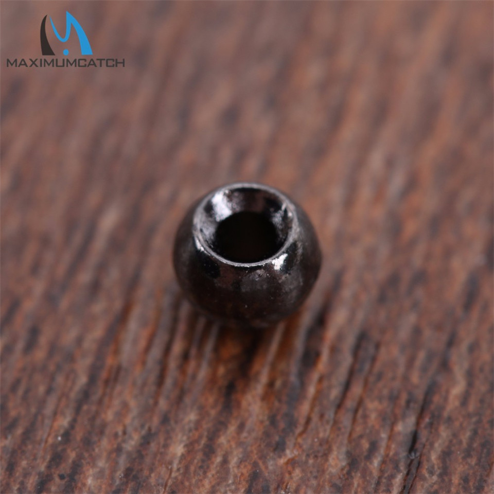 Maximumcatch-Black-Nickel-Fly-Fishing-Tungsten-Beads-25pcslot-20-46mm-Round-Fly-Tying-Nymph-Head-Bal-32243206628