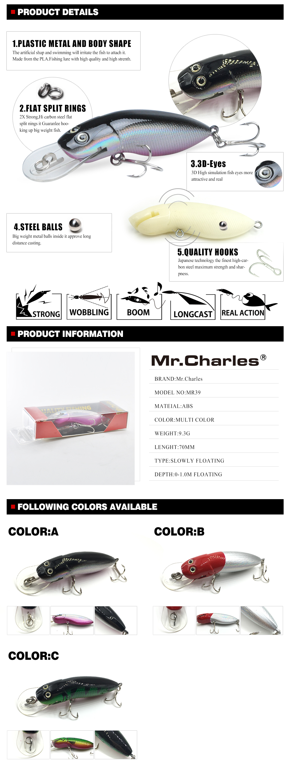 MrCharles--MR39-1-Pcs-fishing-lures-70mm93g-quality-professional-minnow-hard-baits-0-10m-floating-3D-32801992714