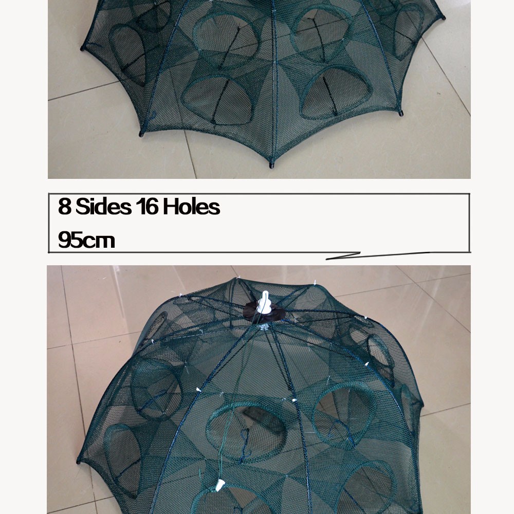 NEW-Automatic-Fishing-Net-Shrimp-Cage-Nylon-Foldable-Crab-Fish-Trap-Cast-Net-Cast-Folding-Fishing-Ne-32793253580