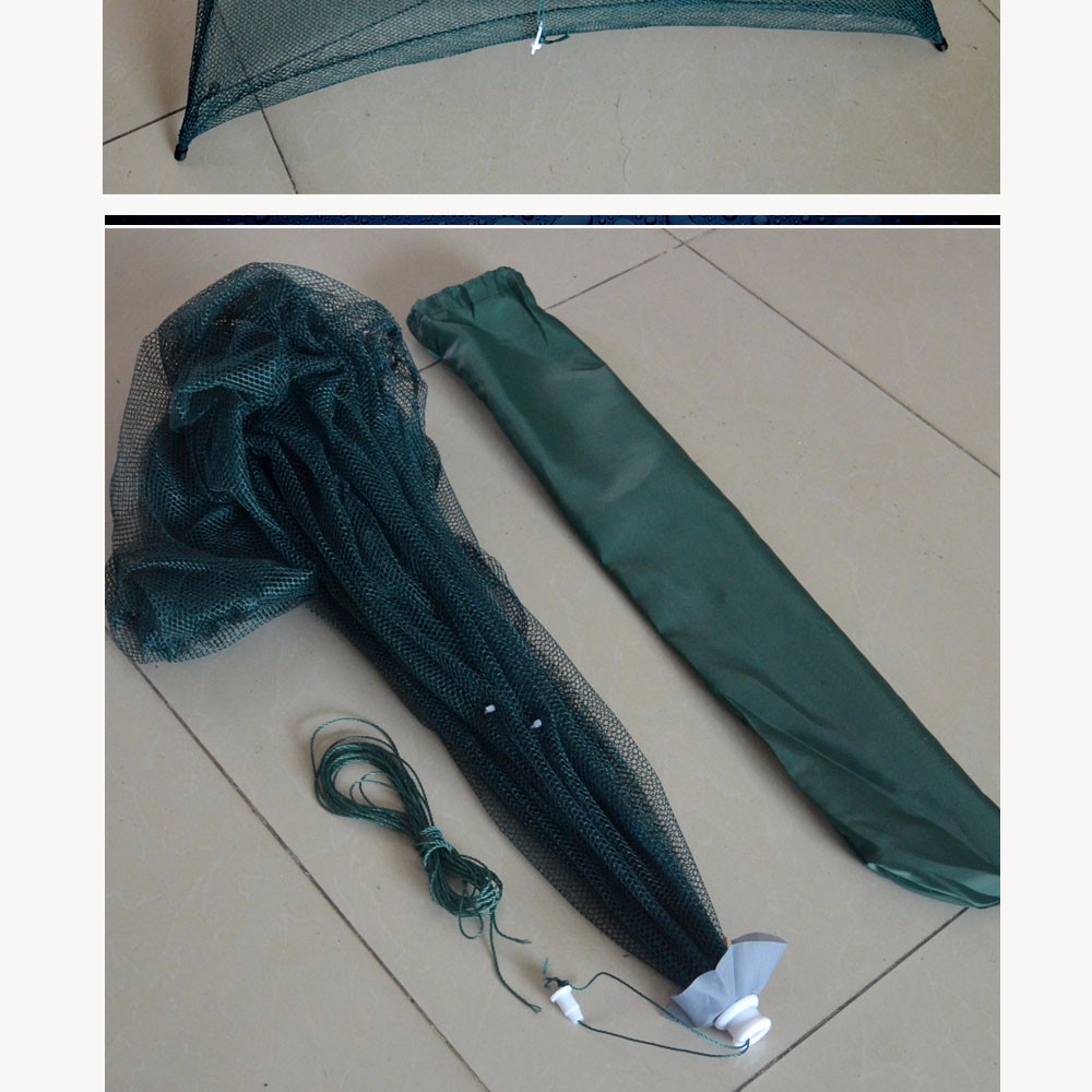 NEW-Automatic-Fishing-Net-Shrimp-Cage-Nylon-Foldable-Crab-Fish-Trap-Cast-Net-Cast-Folding-Fishing-Ne-32793253580